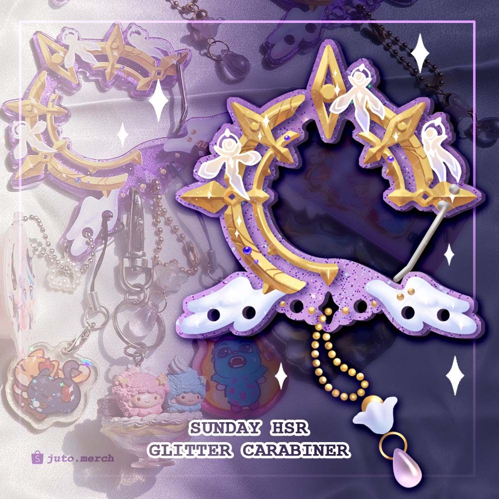 Sunday Glitter Carabiner