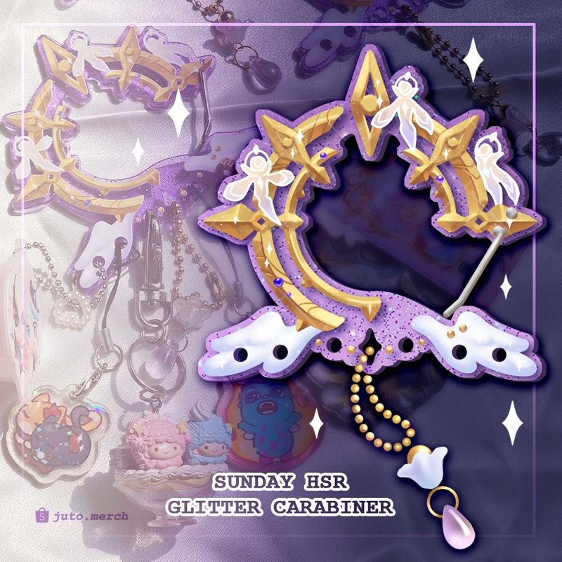 Sunday Glitter Carabiner