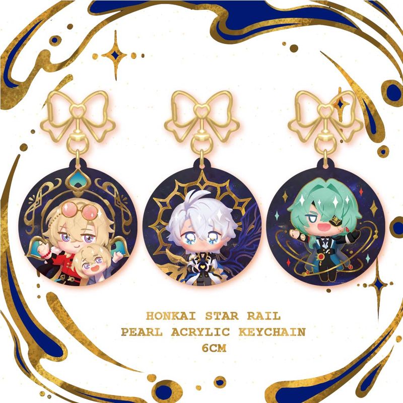 HSR Pearl Keychain: Aventurine, Phainon, Anaxa