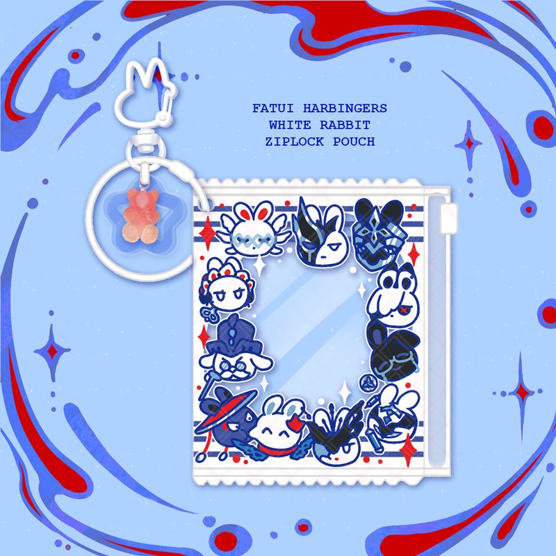 White Rabbit Fatui Harbingers Ziplock Pouch