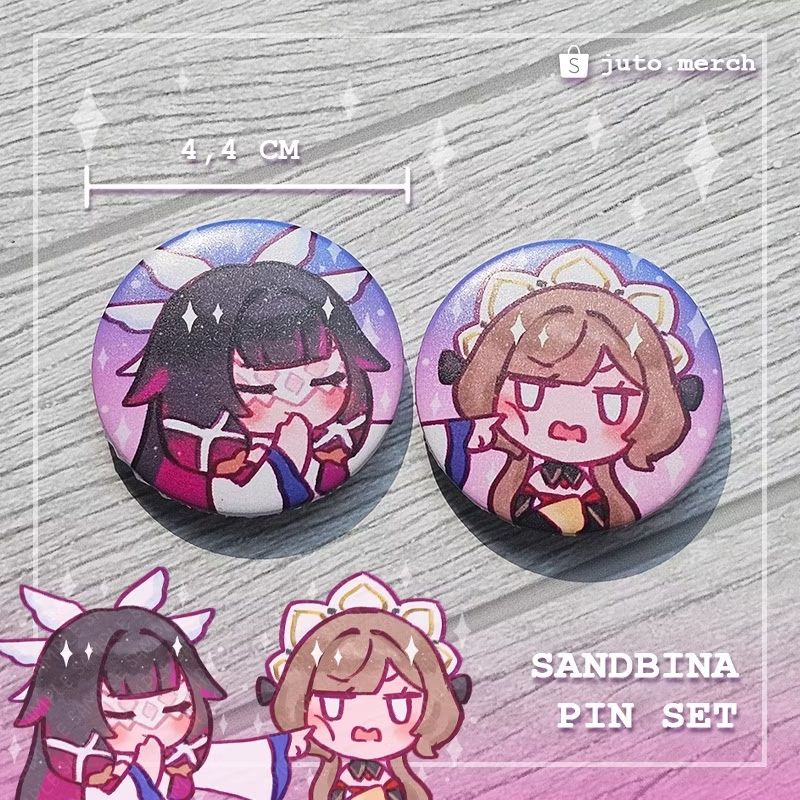 Sandbina Matching Button Pins