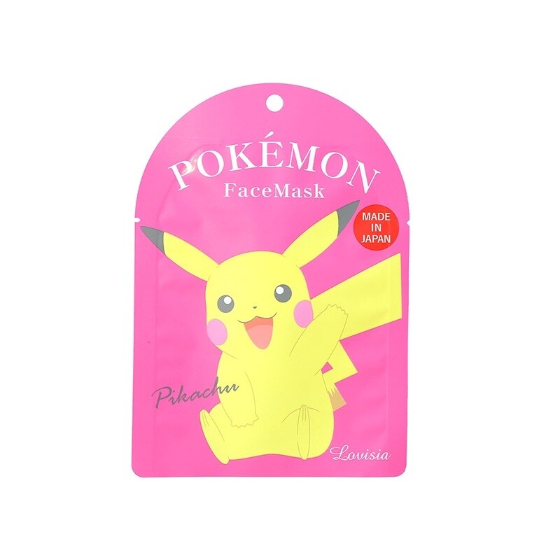 Bee Cruise Lovisia Pokemon Monogram Face Mask 1Sheet Eevee Pikachu