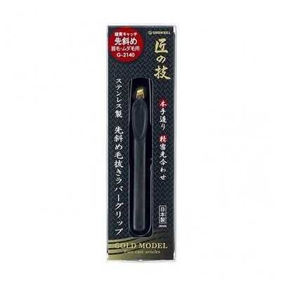 Green Bell SS Tweezers With Rubber Handle G-2140