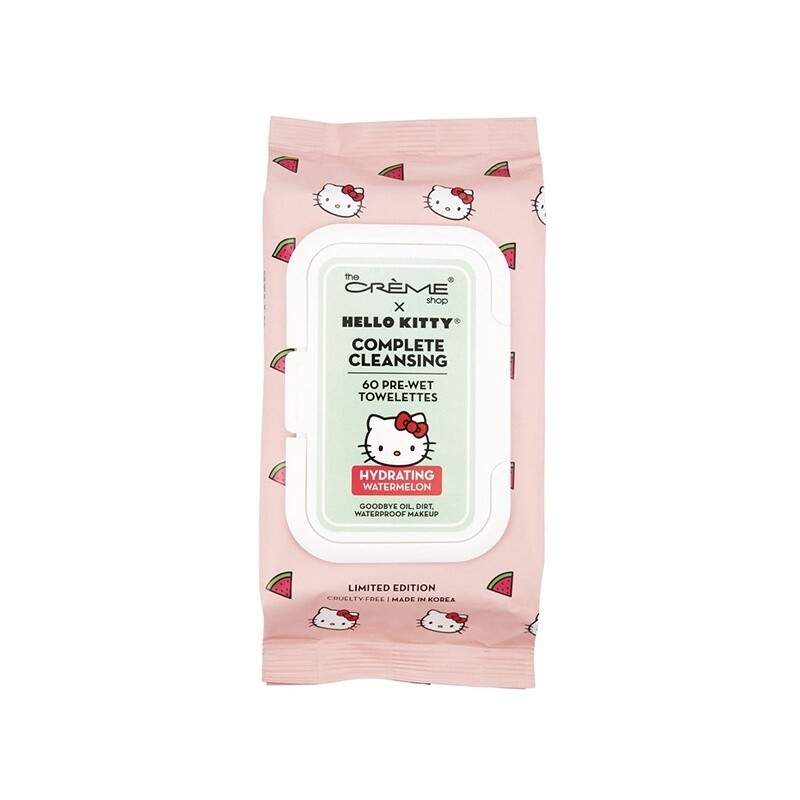 TCS Sanrio Hello Kitty Cleansing Towelettes 60CT (Hydrating Watermelon)