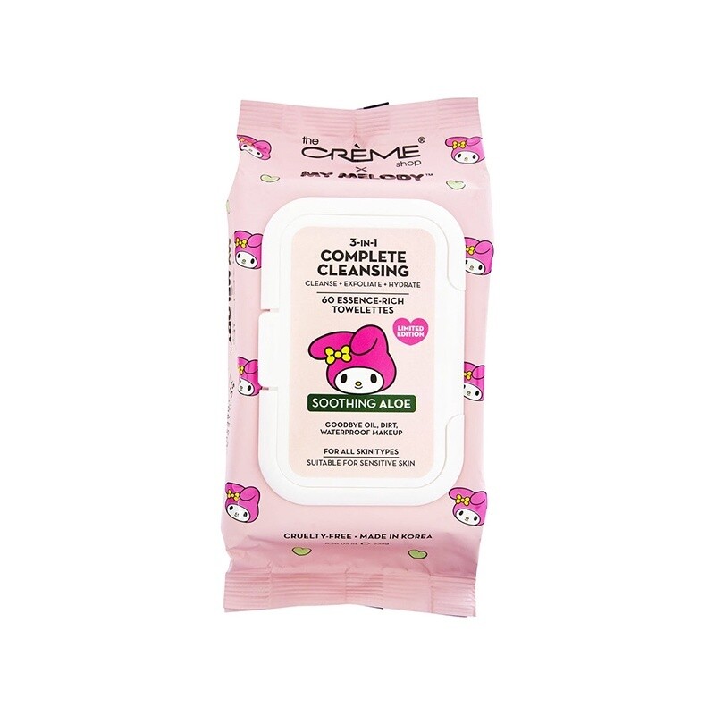 TCS Sanrio My Melody Cleansing Towelettes 60CT (Smoothing Aloe)