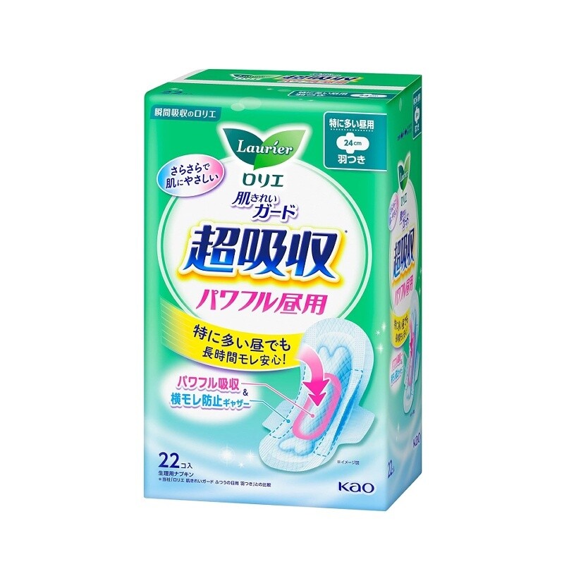 Kao Laurier Sanitary Napkin Speed+ Powerful Guard W/ Wing 22P