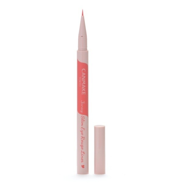 CANMAKE 3Way Slim Eye Rouge Liner, Color: 01 Pure Red