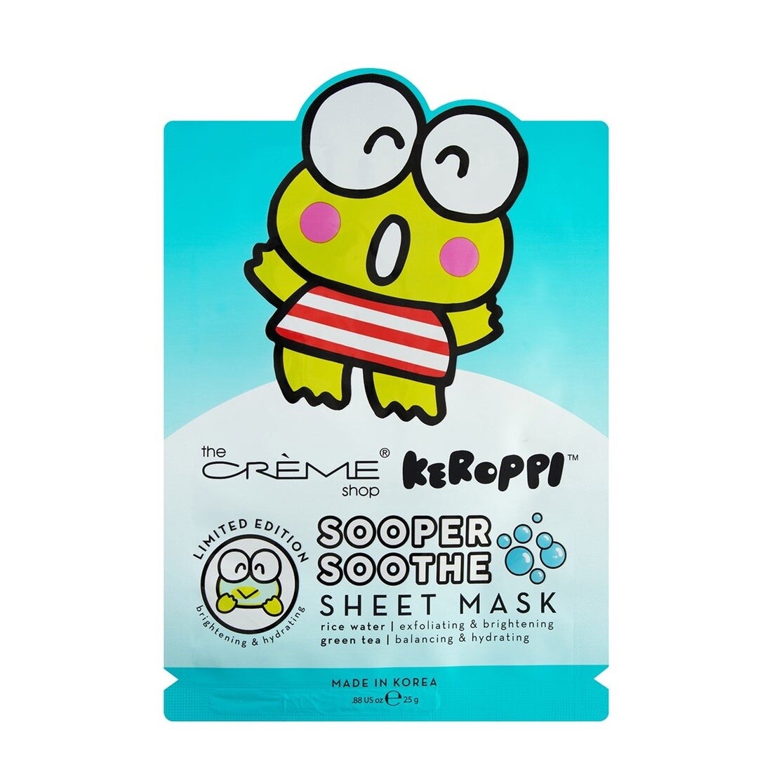 TCS Kero Kero Keroppi Face Sheet Mask (Sooper Soothe)