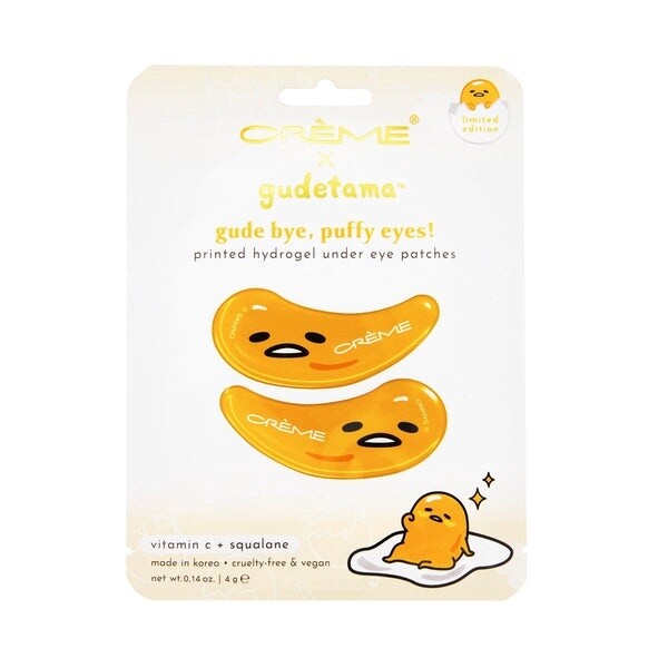 TCS SANRIO Gudetama Gude Bye Puffy Eyes! Printed Hydrogel Under Eye Patches