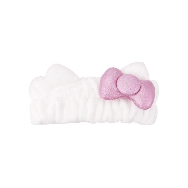 TCS SANRIO Hello Kitty Plush Spa Headband with HK&#39;s Signature Bow (Y2K)