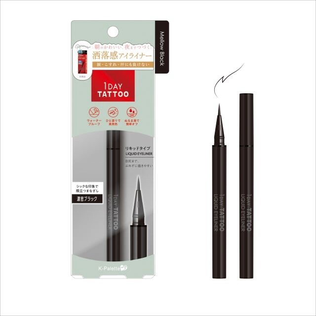 K-Palette 1DAY TATTOO Liquid Eyeliner, Color: 01 Mello Black