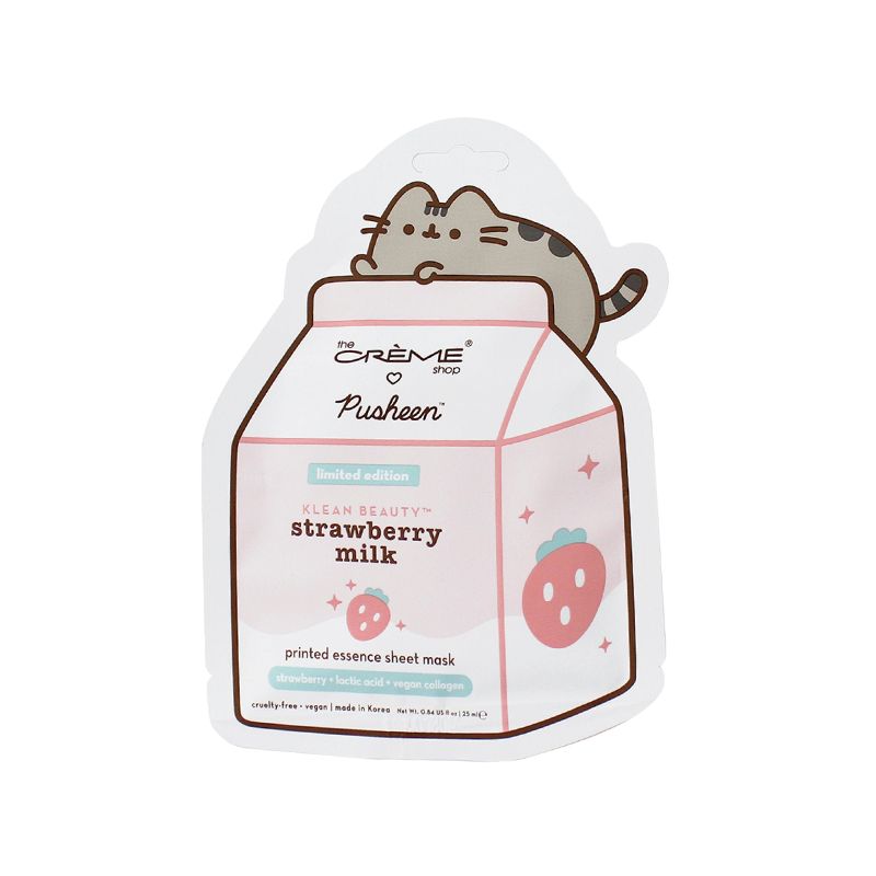 TCS Pusheen Klean Beauty™ Strawberry Milk Printed Essence Sheet Mask