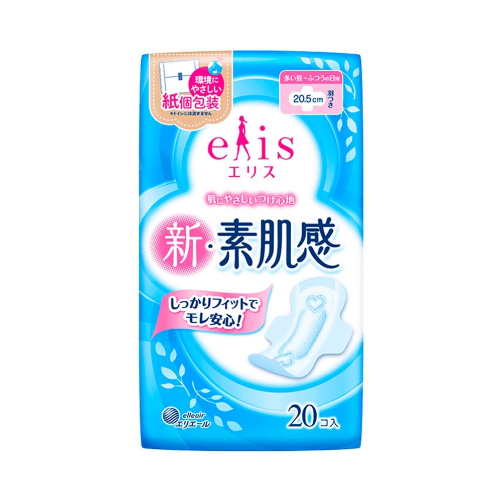 Elliair Elis Shin-Suhadakan Sanitary Napkin Reg-Heavy W/ Wing 20P