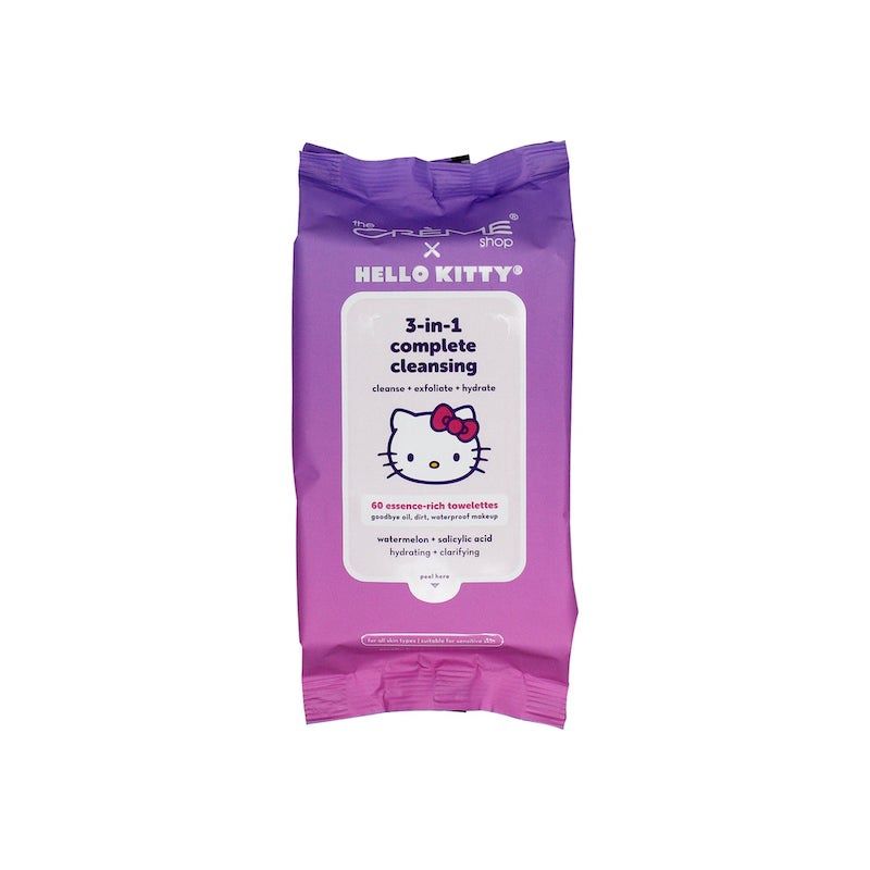 TCS SANRIO Hello Kitty Purple Complete Cleansing Towelettes 60CT(Watermelon) *