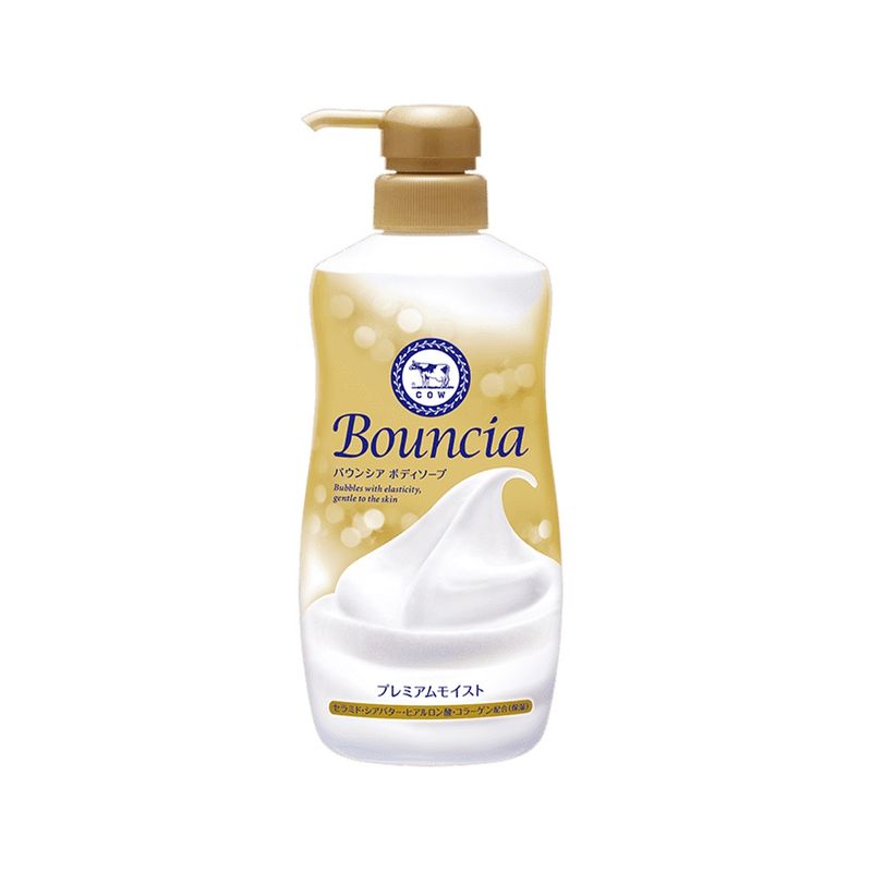 Gyunyu Bouncia 浓密泡沫沐浴乳 奢华金色美肤去角质沐浴露 460ml