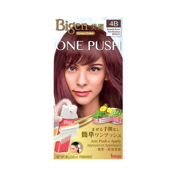 Hoyu Bigen One Push, Color: 4B Burgundy Brown