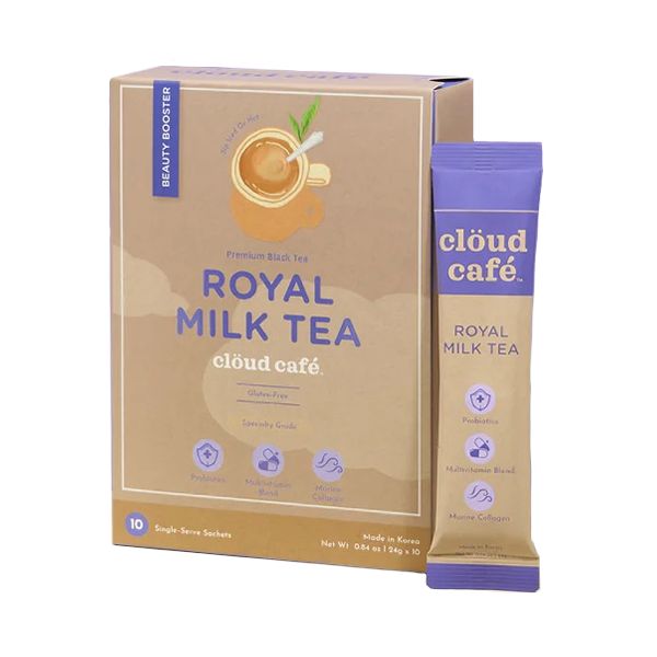 Cloud Cafe Royal Milk Tea Probiotics + Prebiotics + Marine Collagen 10 Packets*