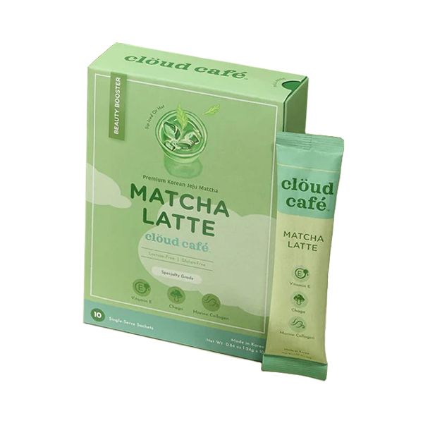 Cloud Cafe Matcha Latte Chaga + Prebiotics + Marine Collagen 10 Packets*