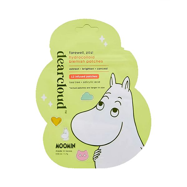 Dearcloud Moomin Hydrocolloid Blemish Patches Farewell, Zits!