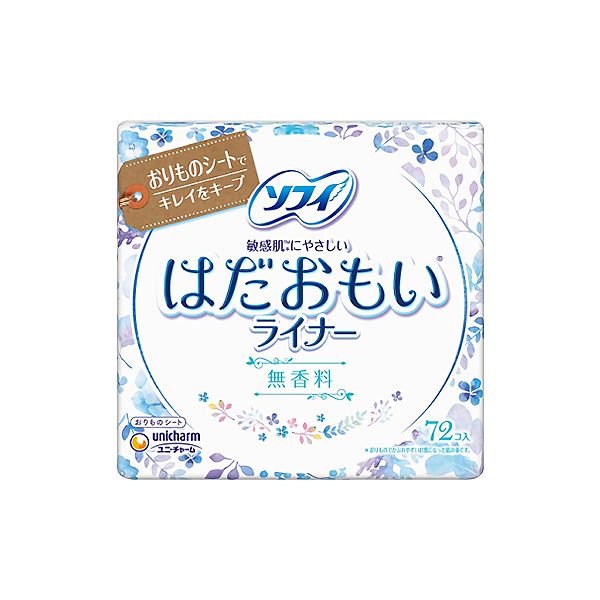 Unicharm SOFY Panty Liner Unscented 72Pcs