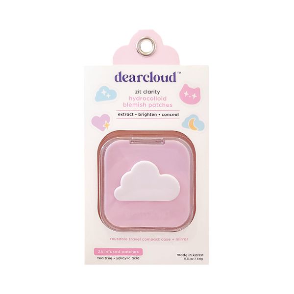 Dearcloud Zit Clarity Hydrocolloid Blemish Patches Includes Compact Mirror - 24pc