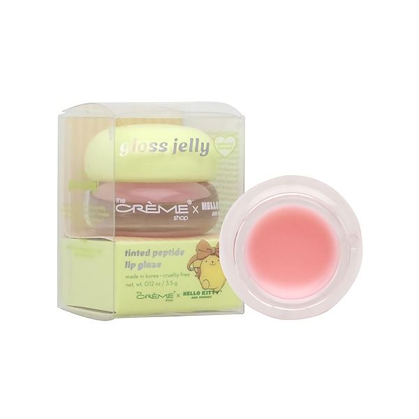 TCS SANRIO Hello Kitty and Friends Gloss Jelly Tinted Peptide Lip Glaze, Color: Pink Crush (Pompompurin)