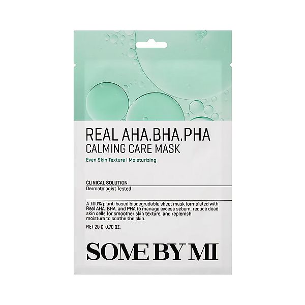 Some By Mi Real Care Mask, type: AHA.BHA.PHA Calming