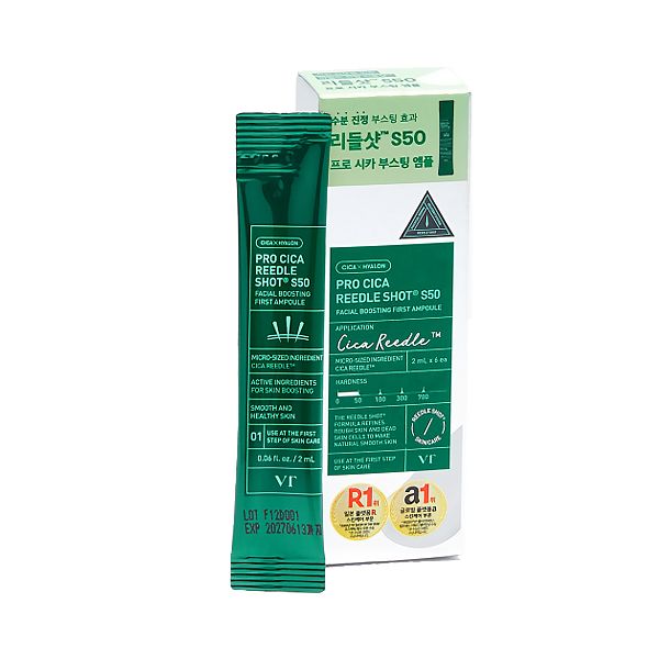 VT Pro-CICA Reedle Shot S50 Facial Boosting First Ampoule 2ml (6pcs)