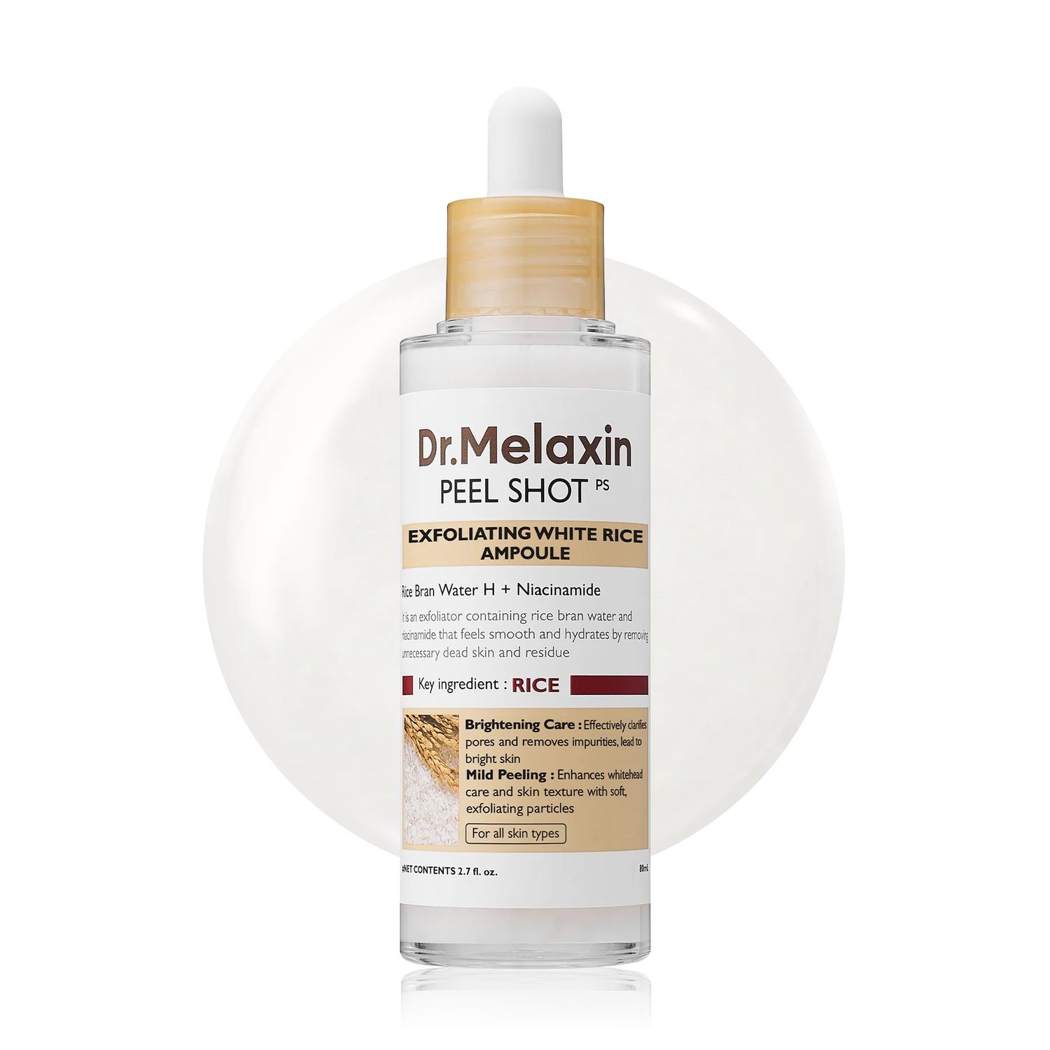 Dr.Melaxin Peel Shot Exfoliating White Rice Ampoule 80ml