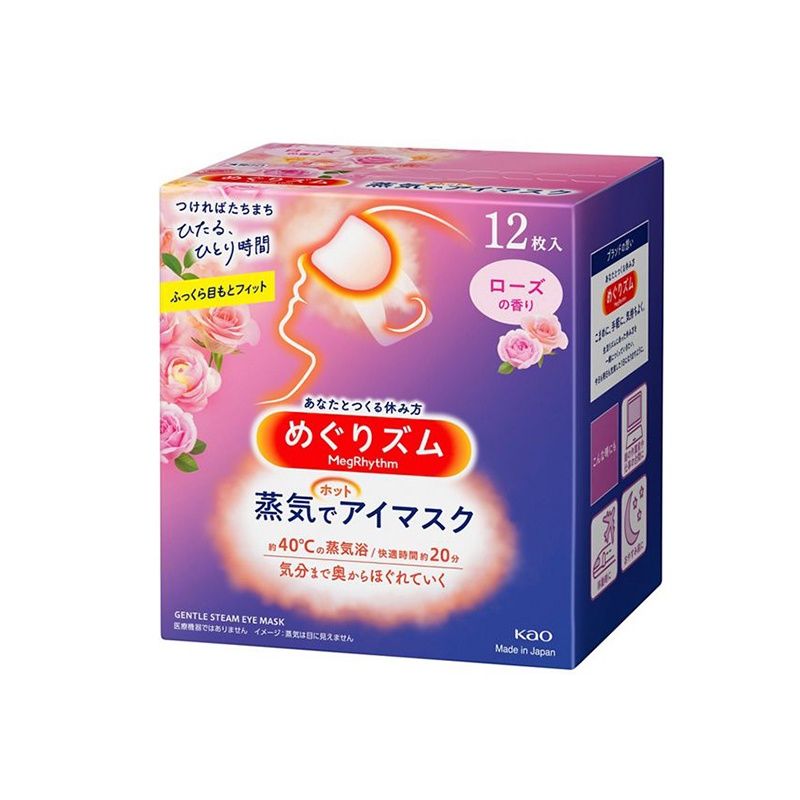 Kao Megrhythm Hot Steam Eye Mask 12 Sheets, type: Rose