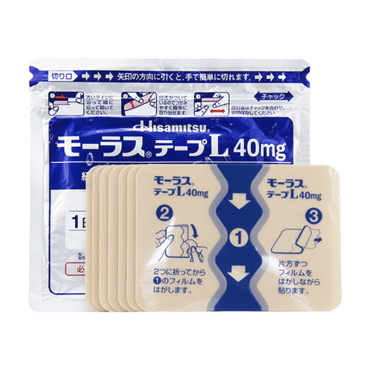 HISAMITSU Mohrus Tape L 40mg Muscle Pain Relief 7 Patch