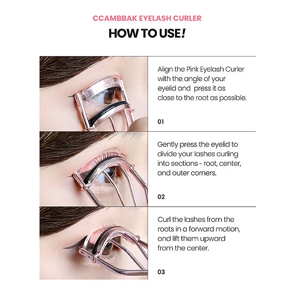 CCAM BBAK Pink Eyelash Curler