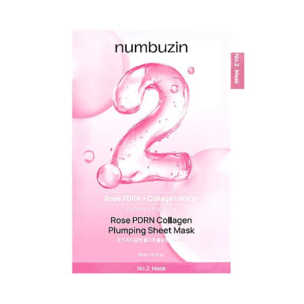 Numbuzin No.2 Rose PDRN Collagen Plumping  Sheet Mask