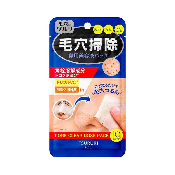 BCLTsururi Pore Clear Nose Pack 10 Sheets