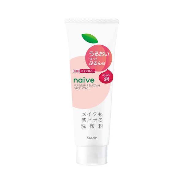 Kracie Naive Makeup Cleansing Foam Moisturizing Peach 180g