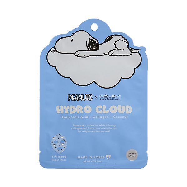 Celavi Peanuts Hydro Cloud Face Mask (Hyaluronic Acid+ Collagen + Coconut)