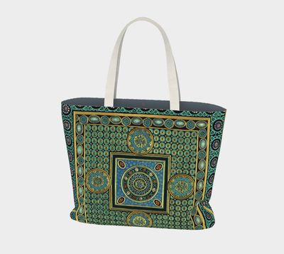 Teal  Large Tote Bag