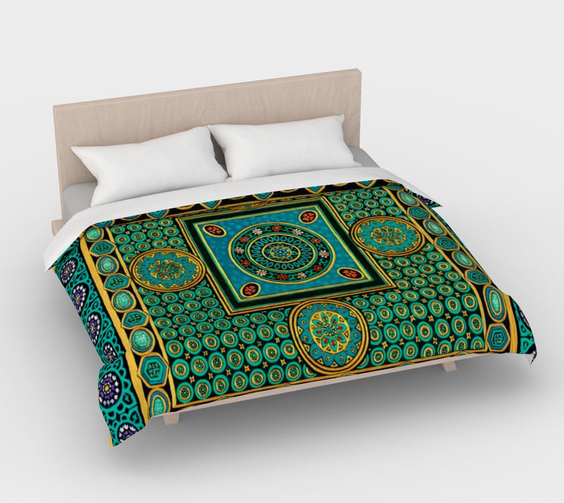 Teal  King Duvet Cover