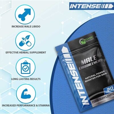 Intense Blue 30 Tablets - Herbal Supplement for Men - Strong Effect - Performance &amp; Enhancement Tablets