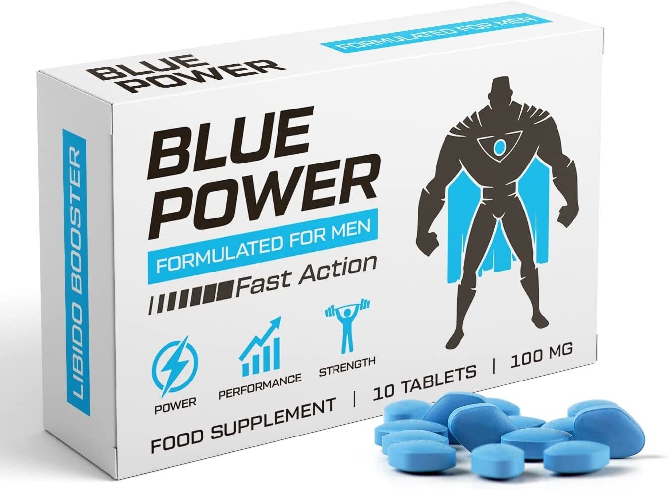 Blue Power 10 Pills 100mg - Designed to Boost High Stamina, Performance &amp; Prolonged Results.⭐️⭐️