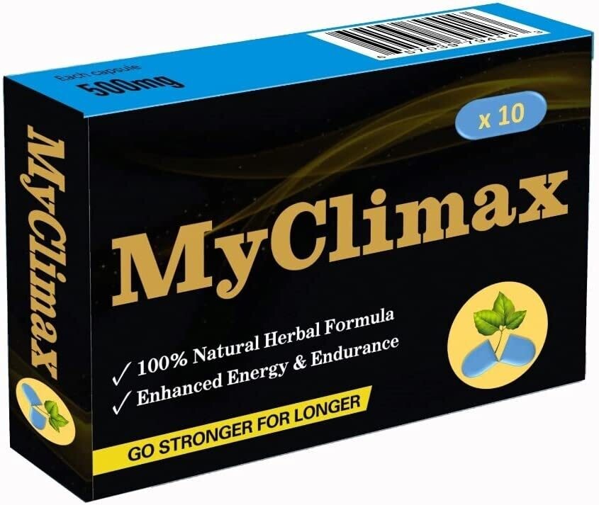 MyClimax - Blue Herbal Energy Supplement for Men, Ginseng, Maximum Energy &amp; Stamina