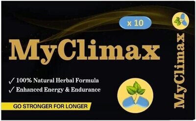 MyClimax - Blue Herbal Energy Supplement for Men, Ginseng, Maximum Energy &amp; Stamina