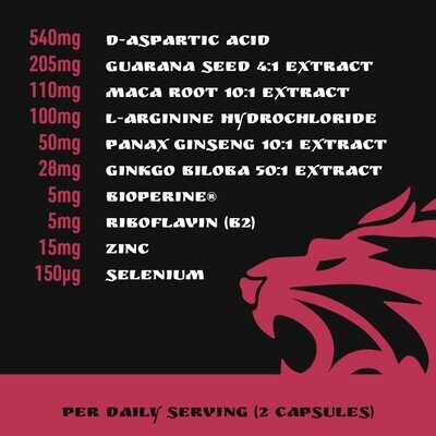 Liozar - High Strength in Selenium, Ginkgo, Maca, D-Aspartic Acid, Ginseng to Support Men - 30 Capsules