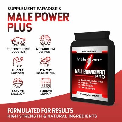 Male Power Plus Male Enhancement - MalePower + | SUPPLEMENT PARADISE (60 Caps)