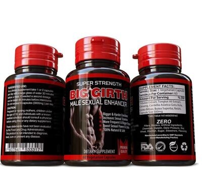 Big Girth Male Enhancement Stamina Booster Libido 100% Natural Herbal Supplement 60 X 100MG