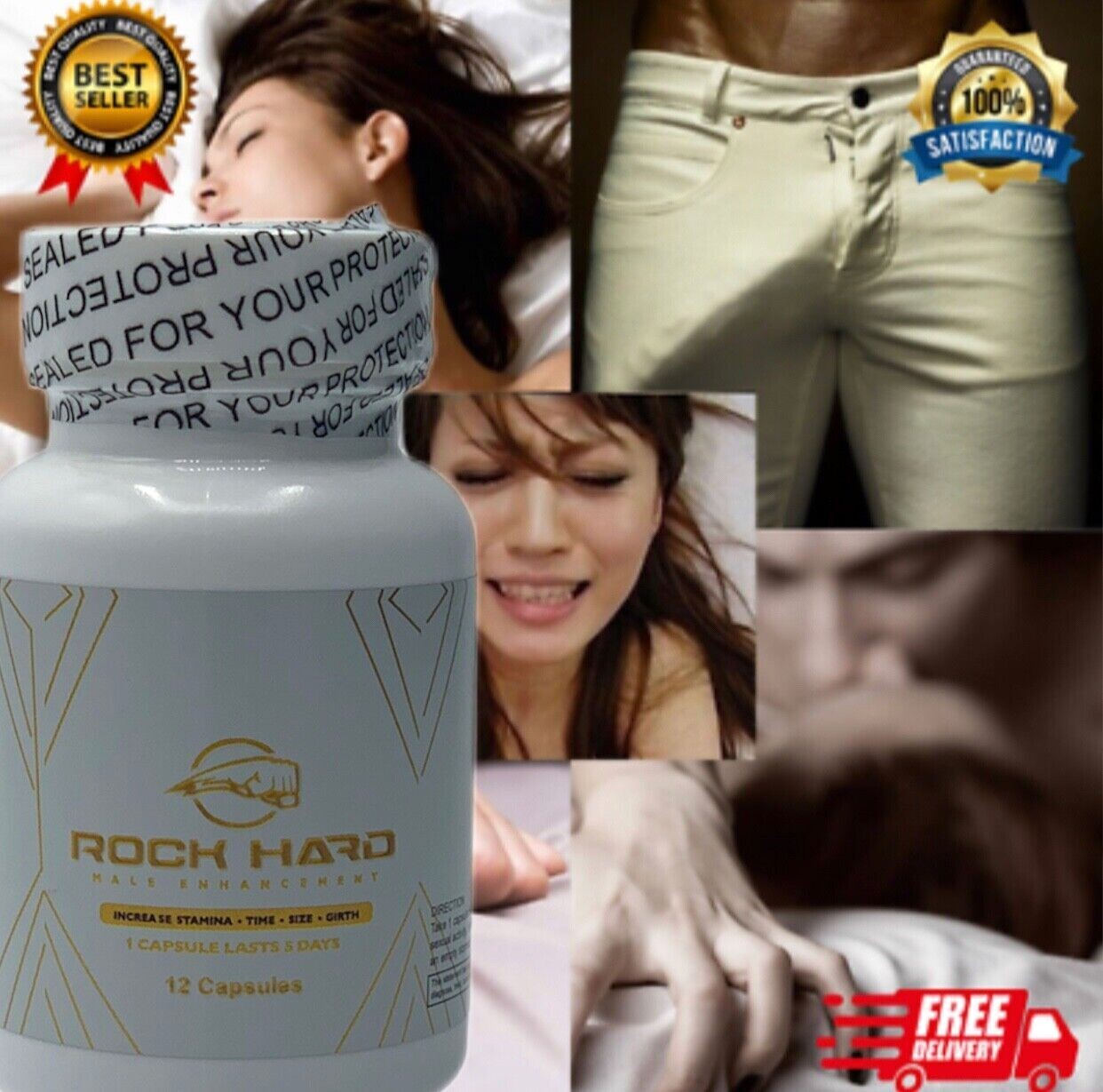 Rock Hard Fast Acting Male Performance Enhancement 10 X 100MG