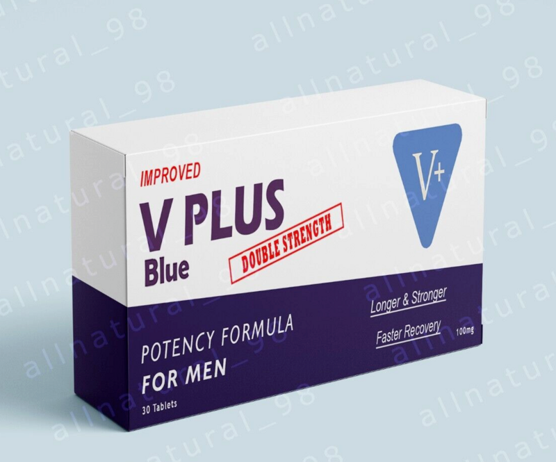 30 x V Plus Blue Potency Pills Men Instant Strong Sex Pills⭐️⭐️⭐️⭐⭐