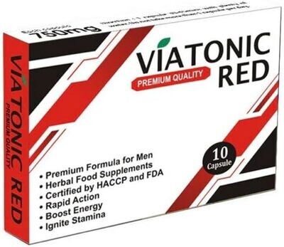 VIATONIC RED - Ignite Your Stamina to Go Longer &amp; Stronger - High Strength Performance Enhancing Pills.