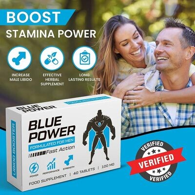 Blue Power 40 Pills 100mg - Stronger &amp; Harder Enhanced Strength &amp; Firmness for Men