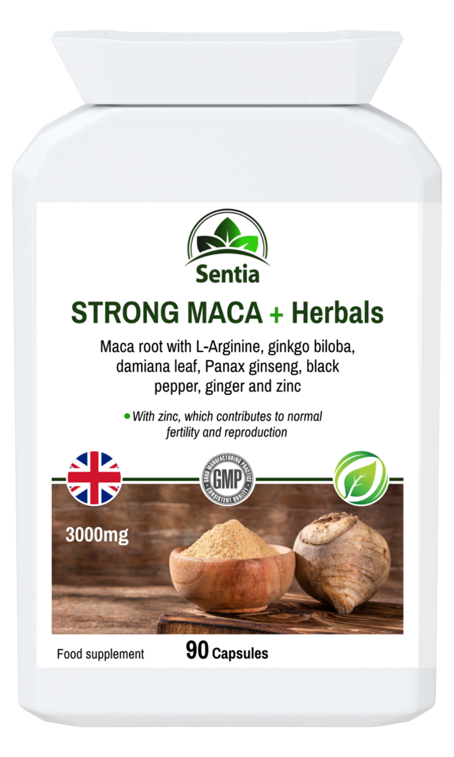 MACA + Herbals 90 Capsules SUPPORT Male Female Sexual Health, Libido, Menopause